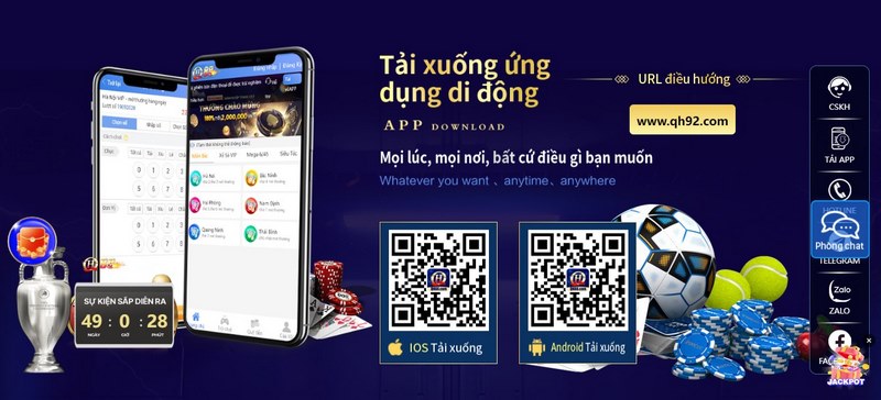 Tải app QH88 trên các máy Android